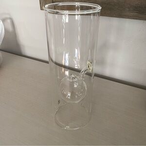 Vtg 12” Tall Wolfard Glass Oil Lamp Candle Cylinder Hurricane Wick Holder NIB